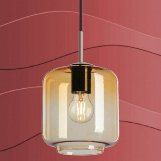 Κρεμαστό μονόφωτο Ε27 (Μελί Γυαλί)