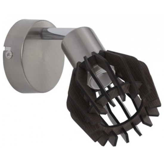 Σποτ Νίκελ Σατινέ/Ξύλο σκούρο καφέ Σποτ Νίκελ Σατινέ/Ξύλο σκούρο καφέ