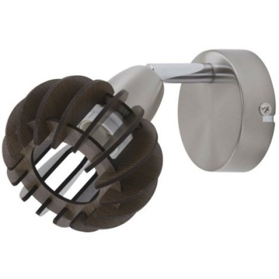 Σποτ Νίκελ Σατινέ/Ξύλο σκούρο καφέ Σποτ Νίκελ Σατινέ/Ξύλο σκούρο καφέ