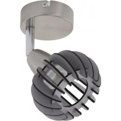 Σποτ Νίκελ Σατινέ/Ξύλο γκρι