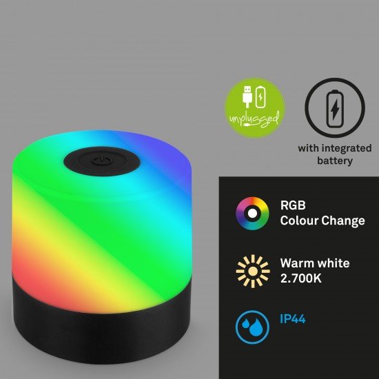 Επαναφορτιζόμενο πορτατίφ IP44 "SMAL" 1,5w RGB & 2700k