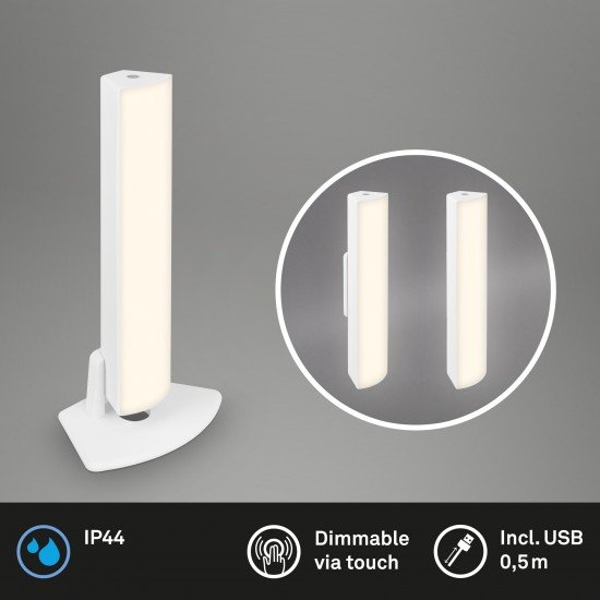 Επαναφορτιζόμενο πορτατίφ - απλίκα (2 in 1) IP44 "ZADAR" 7w 3000k Επαναφορτιζόμενο πορτατίφ - απλίκα (2 in 1) IP44 "ZADAR" 7w 3000k