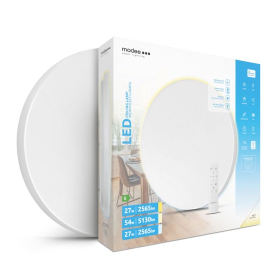 Πλαφονιέρα led 54W, CCT με CONTROL, 5130 lm, Ø38 cm