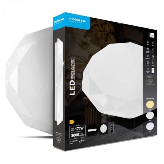 Πλαφονιέρα led 24W, CCT με CONTROL, 3000 lm, Ø40 cm (starligth)