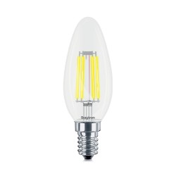 Λάμπα led filament διάφανη Κερί Ε14 6W 3000K