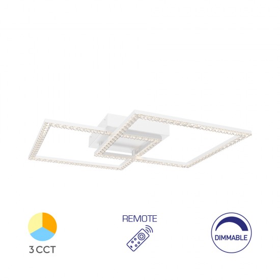 Οροφής led "Crystal" 55w 6050lm CCT με Control