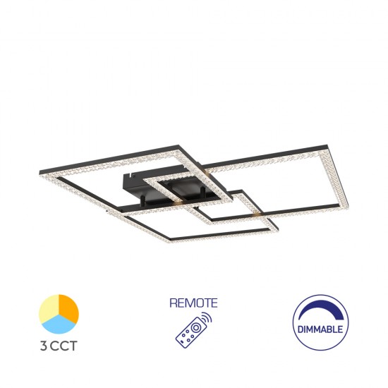 Οροφής led "Crystal" 80w 8800lm CCT με Control