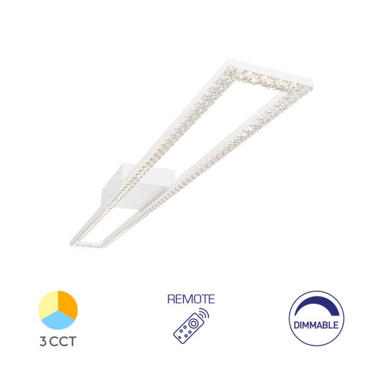 Οροφής led "Crystal" 40w 4400lm CCT με Control