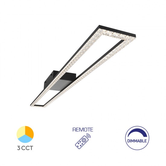 Οροφής led "Crystal" 40w 4400lm CCT με Control