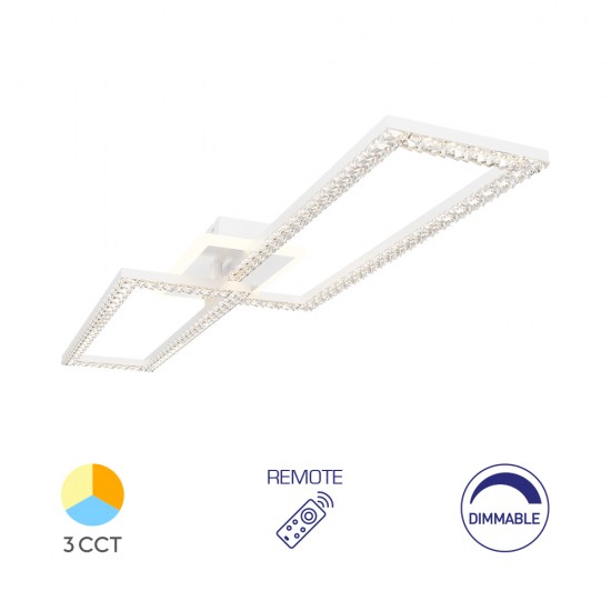 Οροφής led "Crystal" 55w 6050lm CCT με Control