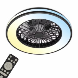 Ανεμιστήρας οροφής 49w 5300lm CCT με control μαύρος