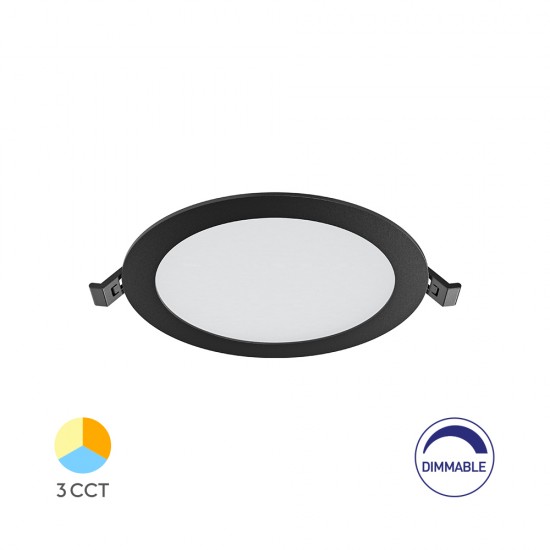Πάνελ 12w CCT Dimmable Μαύρο