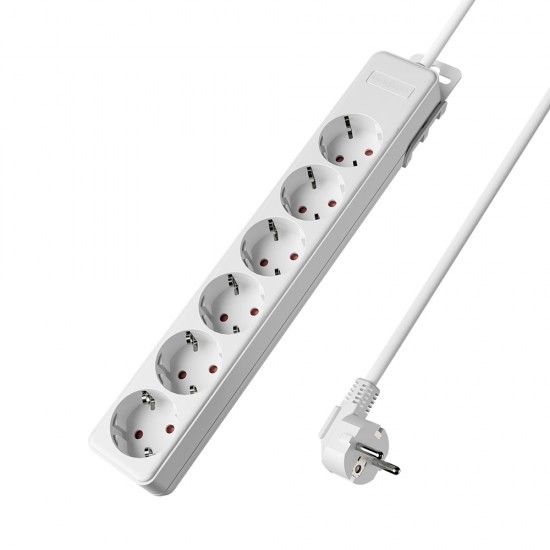 Πολύπριζο Xline 6Θ. 3X1,5mm 1,5m Καλώδιο Με Βάση Στήριξης