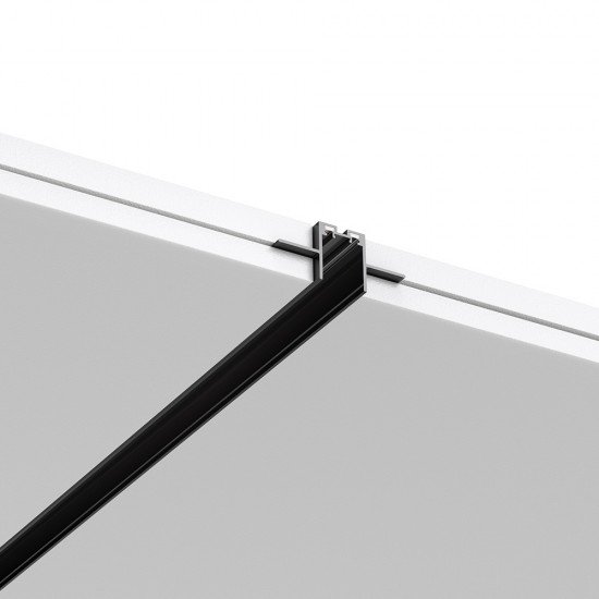 Μαγνητική Ράγα 2m 48V Χωνευτή Μαύρη slim