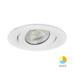 Σποτ Led Kινητό 10w Στρογγυλό 3CCT Λευκό