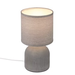 Πορτατίφ "Ino" κεραμικό 28cm (λάμπα Ε14) γκρί