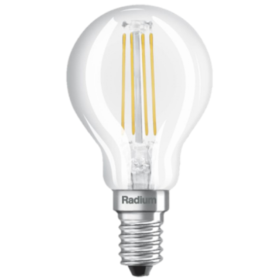 Λάμπα led "filament" διάφανη Dimmable σφαιρική E14 3,4w 2700k 470lm