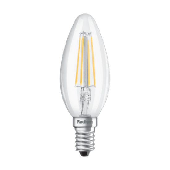 Λάμπα led "filament" διάφανη κερί E14 4,2w 2700k 470lm