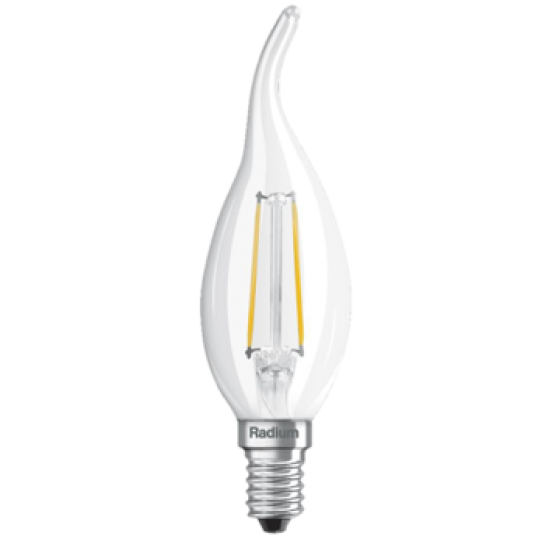 Λάμπα led "filament" διάφανη κερί με μύτη E14 4w 2700k 470lm