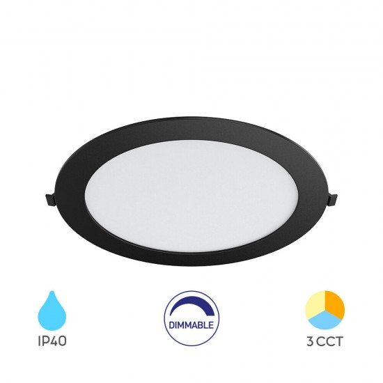 Πάνελ 18w 3CCT Dimmable Μαύρο