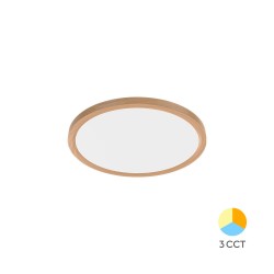 Πλαφονιέρα "Jade" slim 45W CCT Ø50 Ξύλο