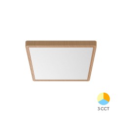 Πλαφονιέρα "Jade" slim 26W CCT Ξύλο 30x30