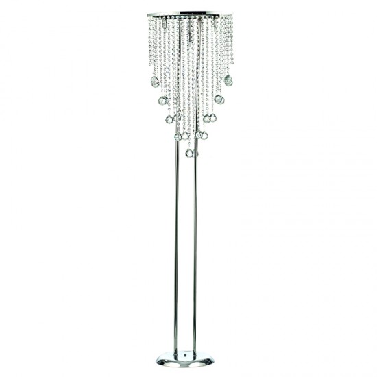 InLight Επιδαπέδιο φωτιστικό από χρώμιο μέταλλο και διάφανα κρύσταλλα 3XG9 D:170cm (45334)