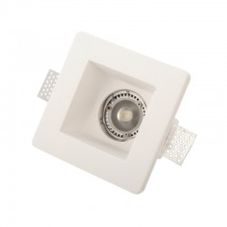 InLight Χωνευτό σποτ λευκό από γύψο 1XGU10 D:12cm (Χ0001)