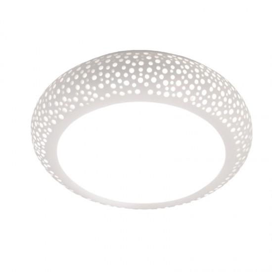 InLight Πλαφονιέρα οροφής λευκή από γύψο 4XE27 D:50cm (42155-Α)