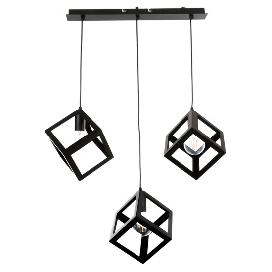 InLight Κρεμαστό φωτιστικό από μαύρο μέταλλο 3XE27 D:60cm (4400-3-BL-ΡΑΓΑ) InLight Κρεμαστό φωτιστικό από μαύρο μέταλλο 3XE27 D:60cm (4400-3-BL-ΡΑΓΑ)