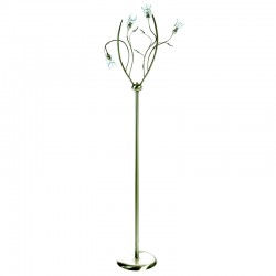 InLight Επιδαπέδιο φωτιστικό από νίκελ ματ μέταλλο κρύσταλλα και λευκό γυαλί 4XG9 D:168cm (45320-Νίκελ Ματ)