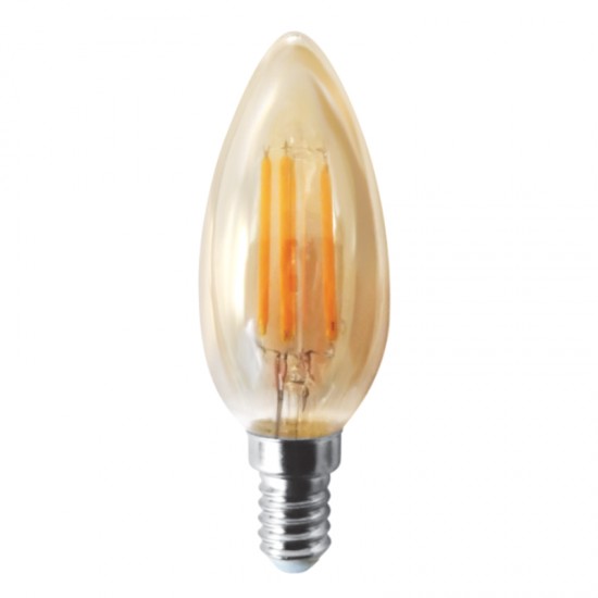 InLight Ε14 LED Filament C35 5watt Dimmable με μελί κάλυμμα (7.14.05.20.1 ) InLight Ε14 LED Filament C35 5watt Dimmable με μελί κάλυμμα (7.14.05.20.1 )