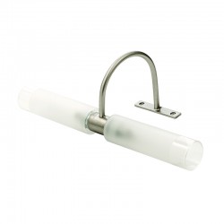 InLight Επιτοίχιο φωτιστικό από νίκελ ματ μέταλλο και αμμοβολή γυαλί 2XG9 D:31,5cm (1046-Νίκελ Ματ)