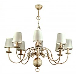 InLight Κρεμαστό φωτιστικό από μέταλλο σε λευκή πατίνα 8XE14 D:83cm (5311-8)