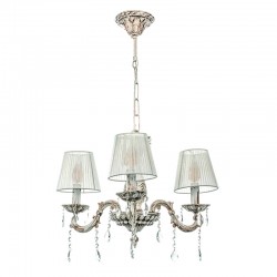 InLight Κρεμαστό φωτιστικό από μέταλλο σε μπεζ πατίνα και κρύσταλλα 3XE14 D:55cm (5304-3)