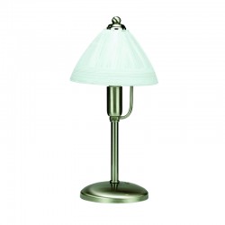 InLight Επιτραπέζιο φωτιστικό από νίκελ ματ μέταλλο και λευκό γυαλί 1XE14 D:34cm (3432-Λευκό)