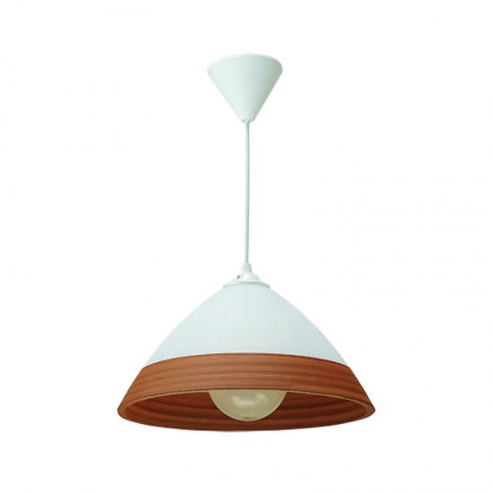 InLight Κρεμαστό φωτιστικό από καφέ γυαλί 1XE27 D:30cm (4409-Β-Καφέ)