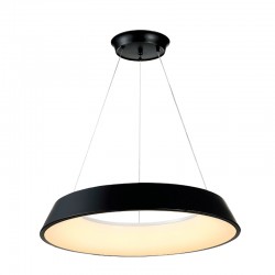 InLight Κρεμαστό φωτιστικό LED 50W 4000K από μαύρο μέταλλο και ακρυλικό D:60,5cm (6010-Α)