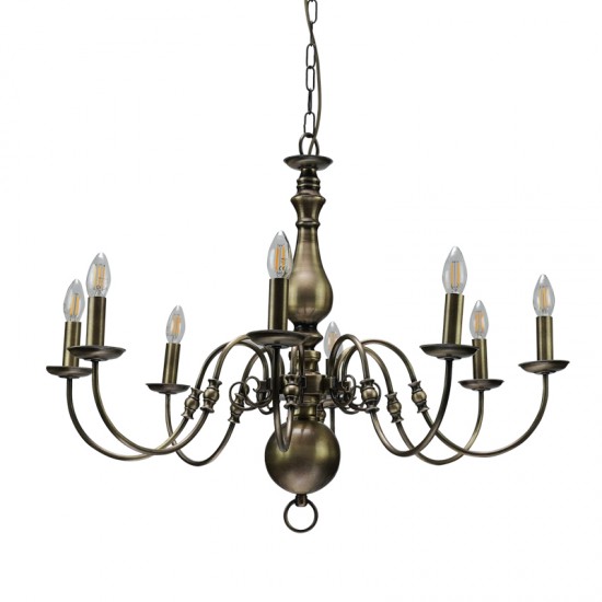 InLight Κρεμαστό φωτιστικό από οξυντέ μέταλλο 8XE14 D:83cm (5309-8)