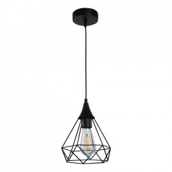 InLight Κρεμαστό φωτιστικό από μαύρο μέταλλο 1XE27 D:16cm (4024-BL)