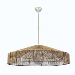 InLight Κρεμαστό φωτιστικό καφέ από σχοινί 1XE27 D:45cm (4029-Β)