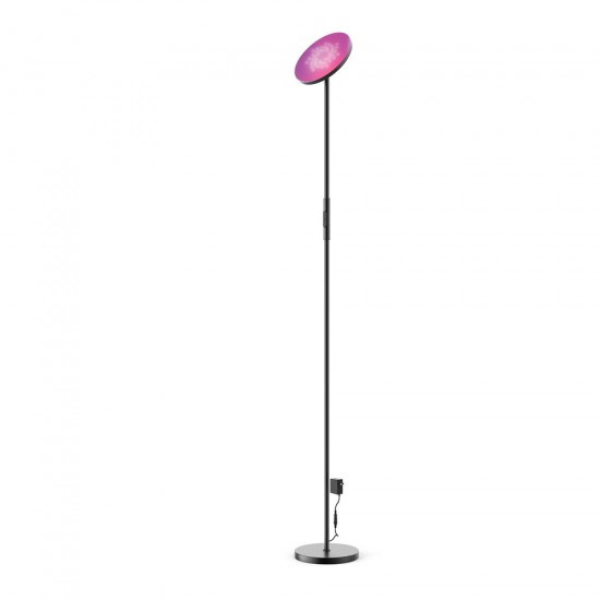 InLight Επιδαπέδιο φωτιστικό LED 24W RGB-CCT with controller από μαύρο μέταλλο και ακρυλικό D:170cm (45023)