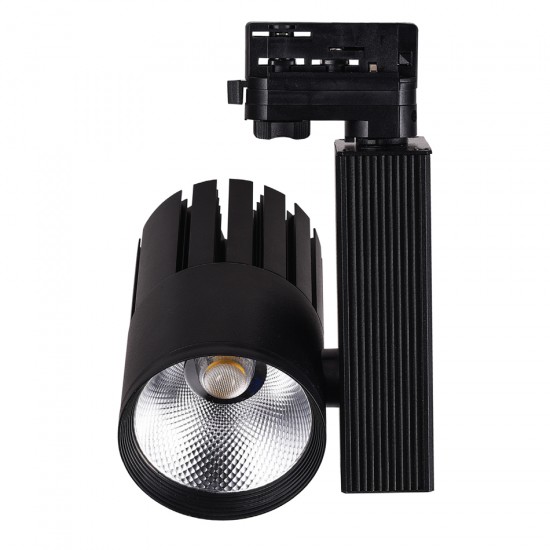 InLight Σποτ τριφασικής ράγας LED 30W 3000K σε μαύρη απόχρωση D:10cmX20cm (T00801-BL)