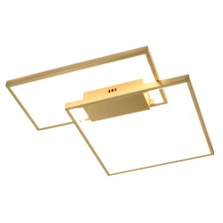 InLight Πλαφονιέρα οροφής LED 38W 3000Κ σε χρυσαφί απόχρωση D:45cm (6066-GL)