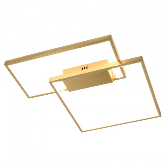 InLight Πλαφονιέρα οροφής LED 38W 3000Κ σε χρυσαφί απόχρωση D:45cm (6066-GL)