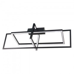 InLight Πλαφονιέρα οροφής LED 35W 3000Κ σε μαύρη απόχρωση D:90cm (6055-BL)