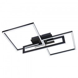 InLight Πλαφονιέρα οροφής LED 45W 3000Κ σε μαύρη απόχρωση D:70cm (6053-BL)