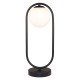 InLight Επιτραπέζιο φωτιστικό σε μαύρη απόχρωση και λευκή οπαλίνα 1XG9 D:40cm (3016-BL)