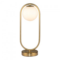 InLight Επιτραπέζιο φωτιστικό σε χρυσαφί χρώμα και λευκή οπαλίνα 1XG9 D:40cm (3017-GL)