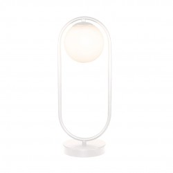 InLight Επιτραπέζιο φωτιστικό σε λευκή απόχρωση και λευκή οπαλίνα 1XG9 D:40cm (3041-WH)